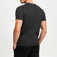 thumbnail image 3 of LIaqionyy Workout Shirt for Mens Casual Loose Short Sleeve Summer Solid Color Comfortable Lightweight Tops, 3 of 7