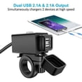 thumbnail image 2 of Cargador USB impermeable para motocicleta con interruptor de 5 V y puertos duales, 2 of 5