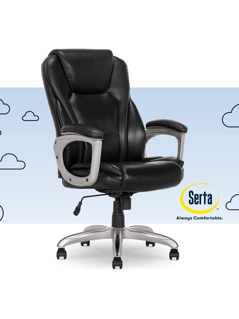 Serta Heavy-Duty Bonded Leather Commercial Office Chair with