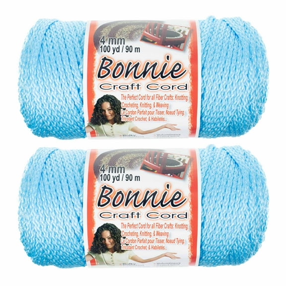 2 Pack Bonnie Macrame Cord - 4mm - 100 yd Lengths - Various Colors