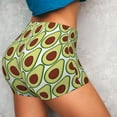 thumbnail image 4 of Lsque Avocado Pattern High Waisted Biker Shorts for Women-Tummy Control Fitness Athletic Workout Running Yoga Gym Shorts,Moisture-Wicking-Small, 4 of 9