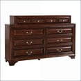 thumbnail image 5 of Dressers with 10 Drawers – Fully Assembled Real Wood Veneers | Cappuccino | Particle Board, 5 of 9