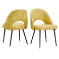 thumbnail image 2 of Weston Home Kolten Upholstered Dining Chairs, Set of 2, Yellow PU Leather, 2 of 9