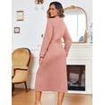 thumbnail image 4 of Ekouaer Women Kimono Robes Full Length Knit Bathrobe Lightweight Soft Sleepwear V-neck Casual Ladies Loungewear, 4 of 7