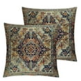 thumbnail image 2 of COMIO Aztec Terracotta Boho Throw Pillow Covers Vintage Persian Rust Retro Carpet Decorative Pillows Square Pillow Cases Farmhouse Accent Home Decor for Bedroom Couch Sofa Porch,2 pcs White, 2 of 6