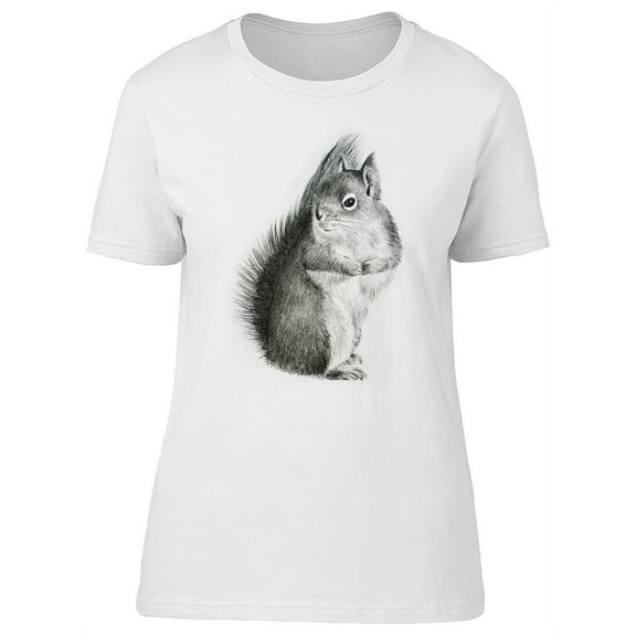 Sketch Of Tree Squirrel T-Shirt Women -Image by Shutterstock, Female Large