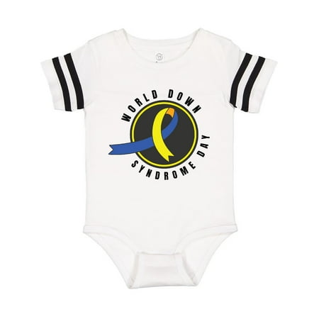 

Inktastic World Down Syndrome Day with Yellow and Blue Ribbon Gift Baby Boy or Baby Girl Bodysuit