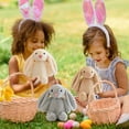 thumbnail image 5 of Yanxiao Easter Bunny Plush Toys, 11" Brown Cute Big-Eared Bunny Doll Stufferd Animal Toys, Soft Rabbit Gift Easter Basket Stuffers Toys, Easter Party Favors Gift for Girls Boys kids and Adults, 5 of 5