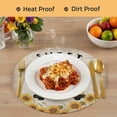 thumbnail image 4 of Gnomes Sunflowers Round 15 Inch Placemats Set of 8, Country Yellow Floral Bees Vintage Brown HeatResistant Non Slip Place Mats for Dining Table, Wipeable Braided Kitchen Table Mats for Housewarming, 4 of 9