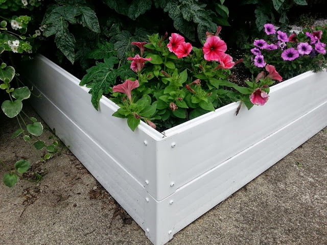Handy Bed  1 x 3 ft. Vinyl Raised Garden Bed, White