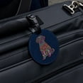thumbnail image 5 of Mosaic Lab Labrador Puppy Dog Round Leather Luggage Card Suitcase Carry-On ID Tag, 5 of 8