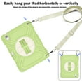 thumbnail image 6 of Dteck Case for iPad Air 11 inch 2025/2024,Heavy Duty Silicone Case 3-Layer Protection Shockproof Kickstand Cover with Pencil Holder/Hand Strap/Shoulder Strap for iPad Air 11-in. M3/M2,Green+White, 6 of 9