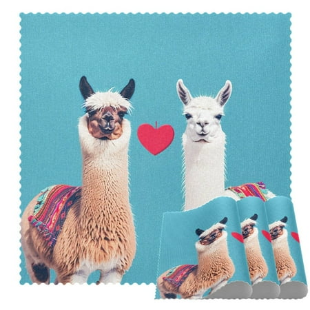 

Placemats Set of 1 Non Slip Washable Table Placemats Cartoon Cute White Llama