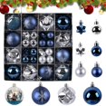 thumbnail image 2 of Surtidos juegos de adornos navideños 44X decoraciones de bolas de árbol de Navidad Diseño retro con grietas Bola de árbol de Navidad para bodas navideñas, 2 of 5
