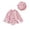 Pink3, variant on Girls One Piece Rash Guard Swimsuit with Sun Hat, UPF 50  Long Sleeve Bow Print Bathing Suit Set for Summer Beach Pool(White,6-9 Months)