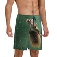 thumbnail image 2 of Naloa Squirrel Men's Short Pajama Pants, Pj Shorts, Lounge Comfort Shorts-4X-Large, 2 of 6
