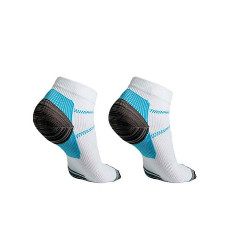 1 Pair Unisex Foot Compression Socks Anti-Fatigue Plantar Fasciitis Heel Spurs Pain Knit Socks for Men Women