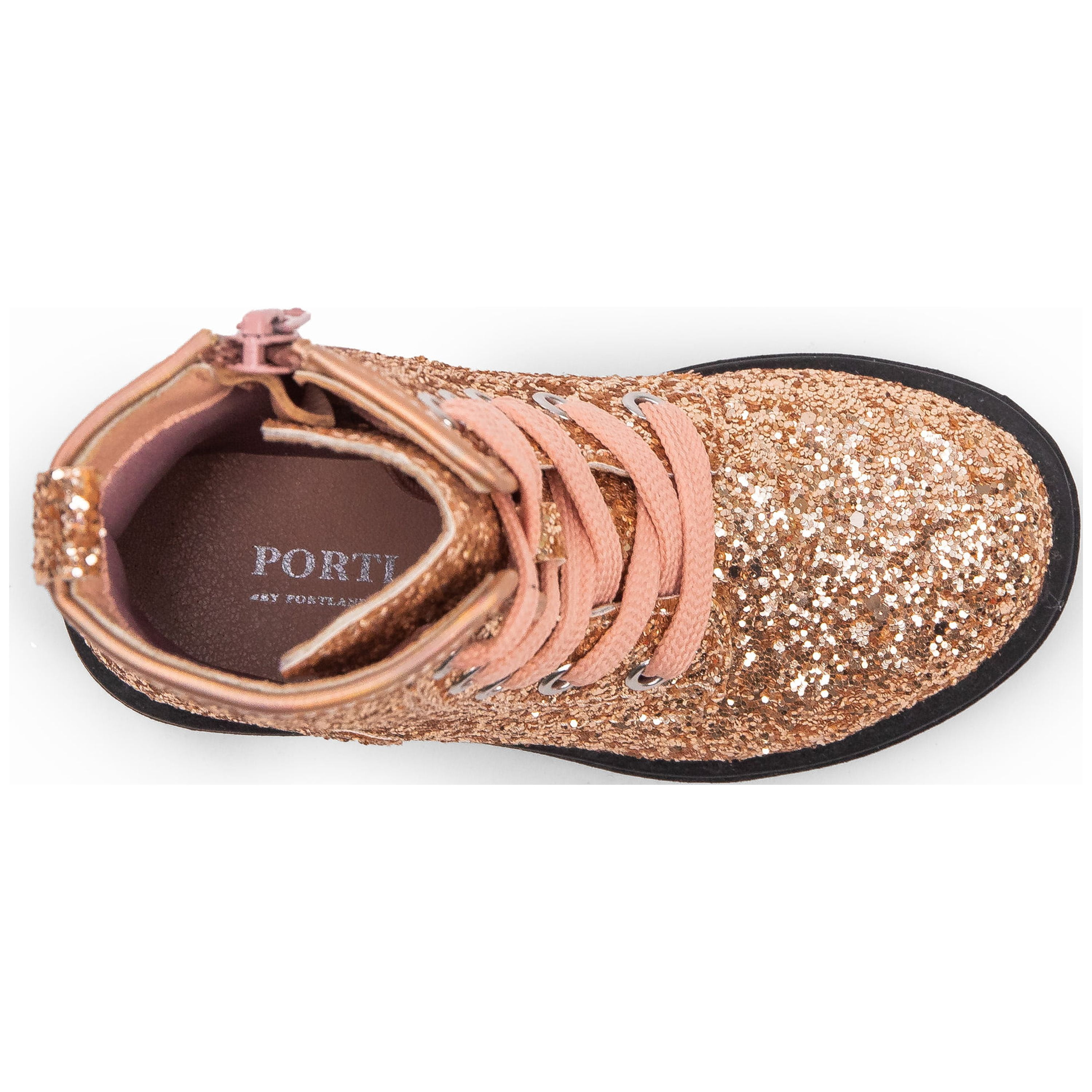 PORTLAND By Portland Boot Company Toddler & Kids Glitter Combat Boots, Sizes 7-5