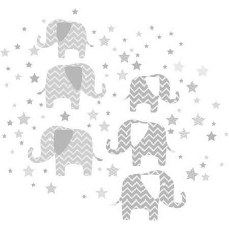 WallPops Elephants - A Ton Of Love Wall Art Kit