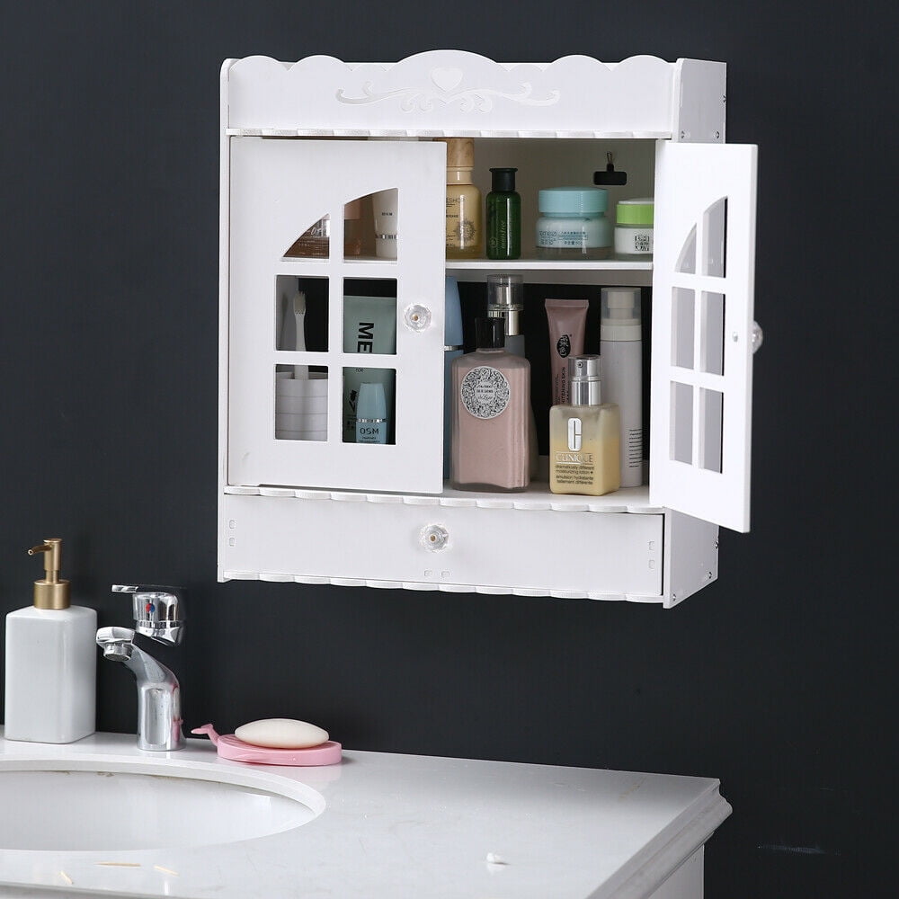 KBONGD Bathroom Wall Mounted Cupboard Cabinet Toilet 