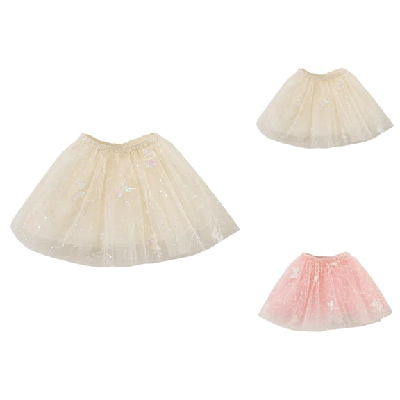 Layered Tutu Skirt with Ruffle Hem, Little Girl's Summer Party Dress for Baby Toddler Kids Casual Wear