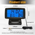 thumbnail image 2 of Reloj termómetro digital para coche Sunnie con alarma Fahrenheit, 2 of 6