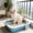 Blue, variant on Cat Litter Box, Odor Free Plastic Litter Box, Open Top Low Entry Litter Pan Include Scoop Easy Cleaning Anti-Scratch Kitty Cat Box Anti-Urine Leakage, Non-Sticky, 13.39x9.84x2.36in