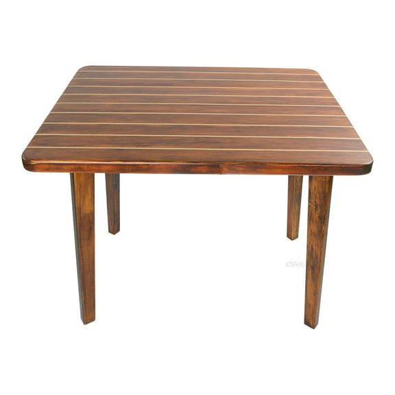 Old Modern Handicrafts Nautical Table With Inlay Wood Stripes Small