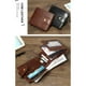 thumbnail image 4 of Monedero de cuero Qarigey para hombre tarjetero compartimento multicapa monedas carné de conducir billeteras Negro vertical, 4 of 6
