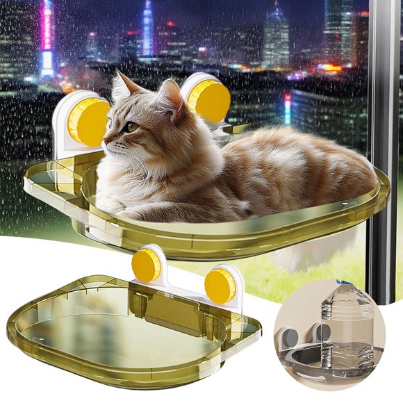 All Season Window Cat Bed for Indoor Cats Featuring Strong Suction Cups and a Comfortable