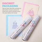 PrimePure Gender Reveal Confetti Cannon – 2 Pack, Blue, Heart Paper Confetti