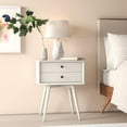 thumbnail image 2 of Camaflexi Mid Century Nightstand 2-Drawer Night Stand Cabinet, White, 2 of 2