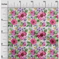 thumbnail image 1 of oneOone Polyester Lycra Fabric Watercolor Leaves & Flower Floral Fabric Prints By Yard 56 Inch Wide, 1 of 4