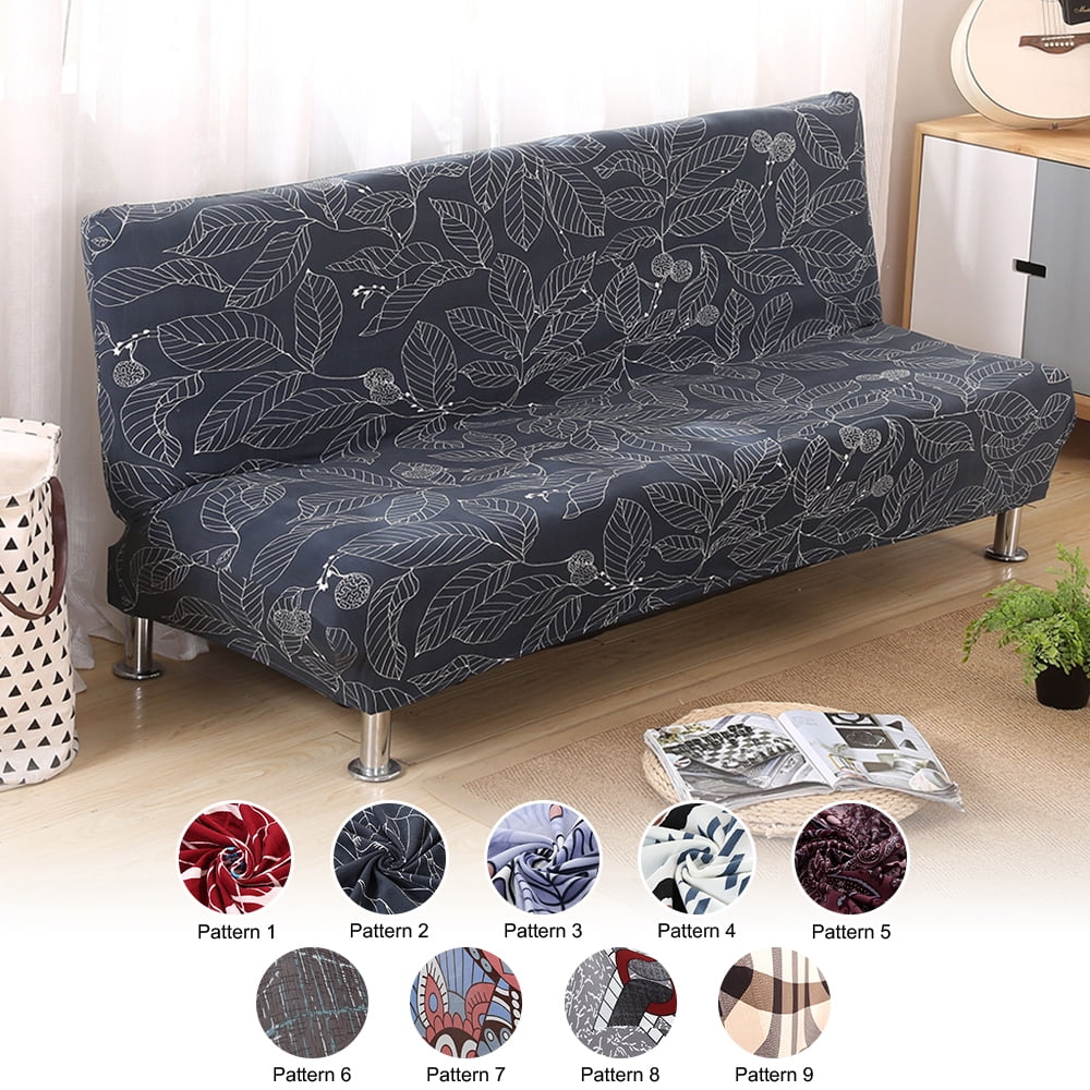 New Folding Armless Elastic Couch Lounge Futon Sofa Cover Protector Slipcovers 