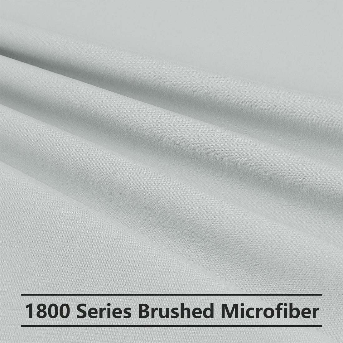 Unique Bargains 2-Pack 1800D Microfiber Solid Pillowcases Light Gray Queen