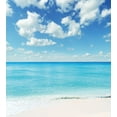 thumbnail image 3 of Ambesonne Summer Duvet Cover Set, Exotic Beach Vivid Sky, 2-Calking, Sky Blue Aqua, 3 of 7