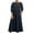 Clearance-Navy, variant on Fartey Cotton Linen Dresses for Women Short Sleeve Maxi Dress Casual Flowy Pleated Summer Dress with Pockets Solid Color Beach Sundress Silver S-2XL
