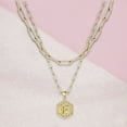 thumbnail image 3 of Collier Pendentif Imperméable Multi-Usage Lettre Brillante Collier en Or Superposé pour Cadeau, 3 of 7