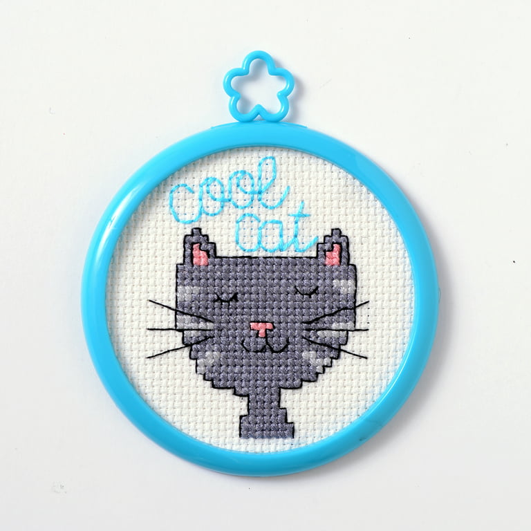 Mini Cross Stitch KIT Easy Cross Stitch KIT Funny Cat Cross Stitch Kit for  Beginner Funny Cross Stitch KIT 