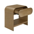 thumbnail image 5 of Nathan James Iris Mid-Century Modern Nightstand with Drawer, Wooden Bedside Table for Bedroom or Living Room with Rounded Silhouette, 5 of 7