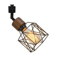 thumbnail image 1 of FSLiving Adjustable Angle J-Type Track Pendant Light, Retro Design E26 Walnut Base with Black Hollow Cage Metal Shade for Kitchen Bar Sink Counter (Bulb & Ceiling Track Sold Separately) - 1 Light, 1 of 6