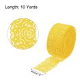 thumbnail image 2 of Unique Bargains Lace Trim 10 Yards 1.6 Inch Flower Elastic Lace Ribbons for Package Decoration Wedding Headbands Yellow, 2 of 5