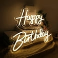 thumbnail image 4 of Cool Happy Birthday Letrero de neón USB Cálido LED Decoraciones artísticas colgantes para la decoración de la de cumpleaños, 4 of 9