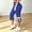 Blue, variant on Women’s Single-Bow Split Flared Capri Pants, High-Rise Waist & Stretch Fit for Fresh Early Dawn Outdoor Morning Jogs Blue L