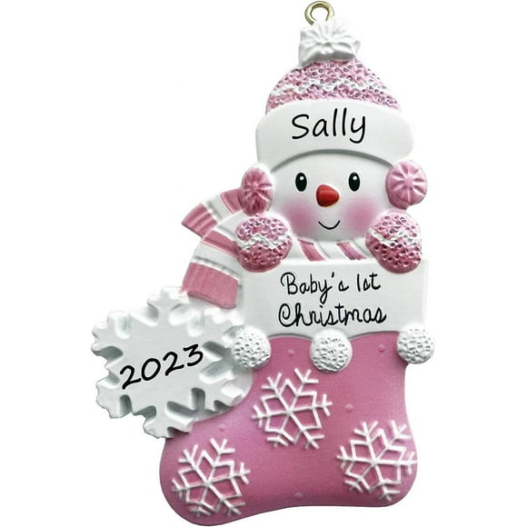 Babys 1st Christmas Ornament 2023 Personalized Christmas Ornament With Name Snow Baby Custom Christmas Ornament Customized Christmas