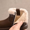 thumbnail image 6 of Kids Ankle Boots Winter Fleece Lined Faux Leather Booties Round Toe Soft Sole Comfortable Warm Boots Brown 6 Little Kids, 6 of 7