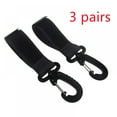 thumbnail image 1 of 6 Pieces/Set Of Baby Carriage Hooks, Baby Carriage Storage Bag Hook Clips, Convenient For Baby Carriage Accessories, Mommy Bag Hooks, Used To Hang Diaper Bags And Wallets (Black), 1 of 6