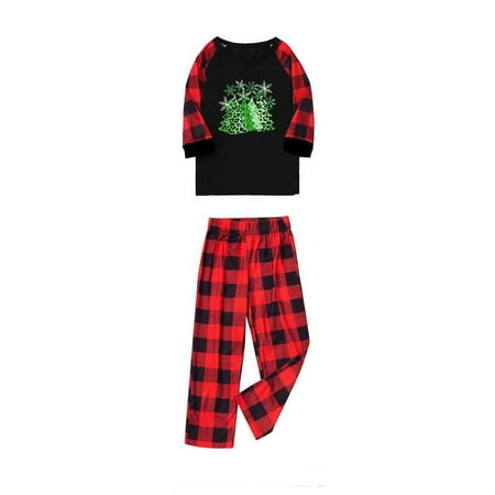 

REORIAFEE Christmas Matching Pajamas for Family Sets 2023 Elk Santa Christmas Family Pajamas Lounge Set Loungewear Top + Pants Crewneck Long Sleeve Pajamas Child 5 Years