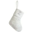 thumbnail image 2 of HOARBOEG 9 in Initial Monogram Christmas Stocking White Personalized Christmas Stockings with Embroidered Letters Super Soft Initial Christmas Stocking for Holiday Christmas Tree Fireplace Decor (Z), 2 of 6