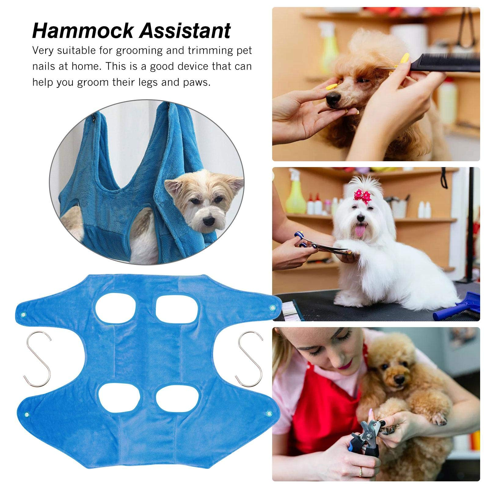 for Bathing Washing Grooming and Trimming Nail… Dog and Cat Hammock Restraint Bag Soft Comfort xiaohuihui Pet Grooming Hammock Helper 